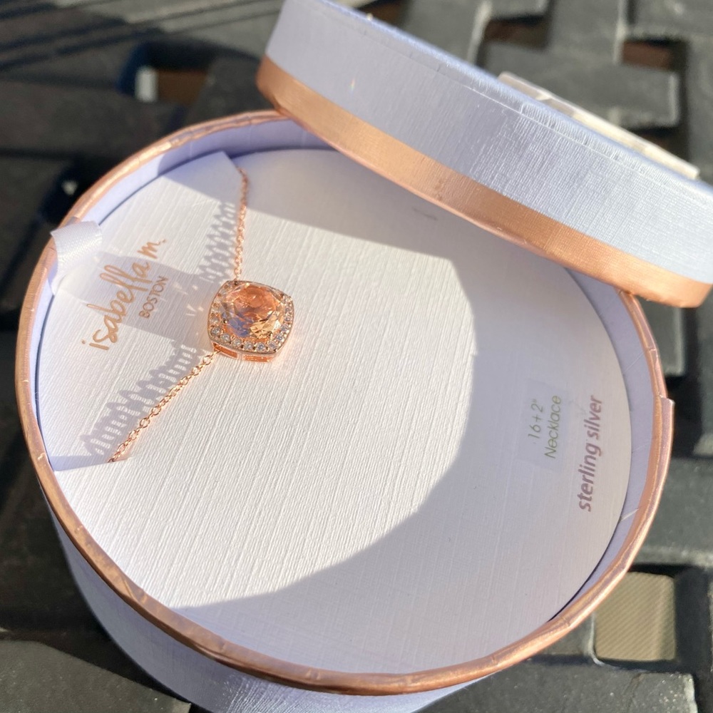 NWT Rose gold dainty sterling silver necklace